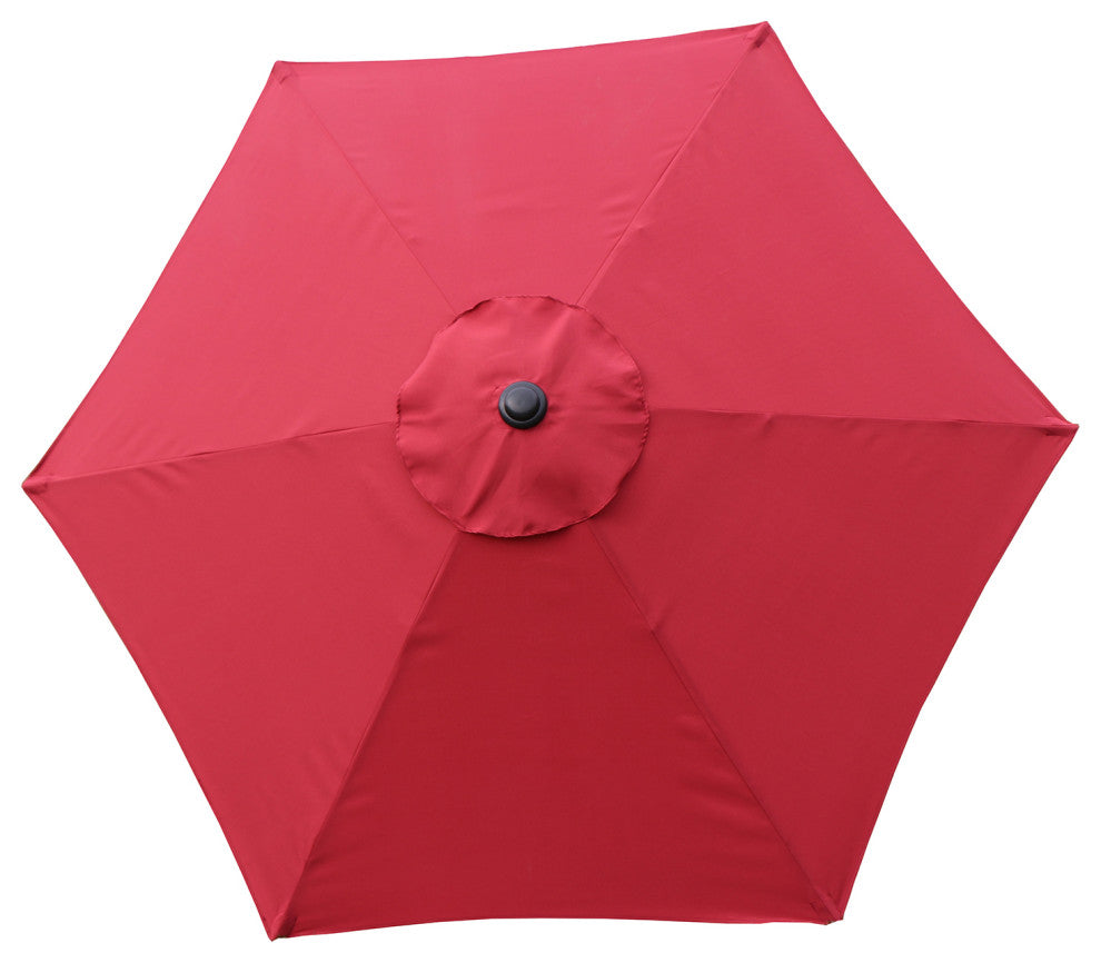 Davee Furniture 7.5 Ft Orange Market/Patio Umbrella with Tilt and Crank, Red