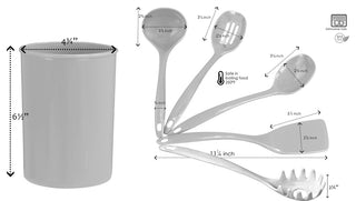 6-Piece Utensil Set, White