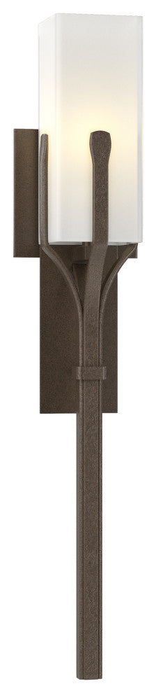 Mediki Sconce, Bronze Finish, Opal Glass