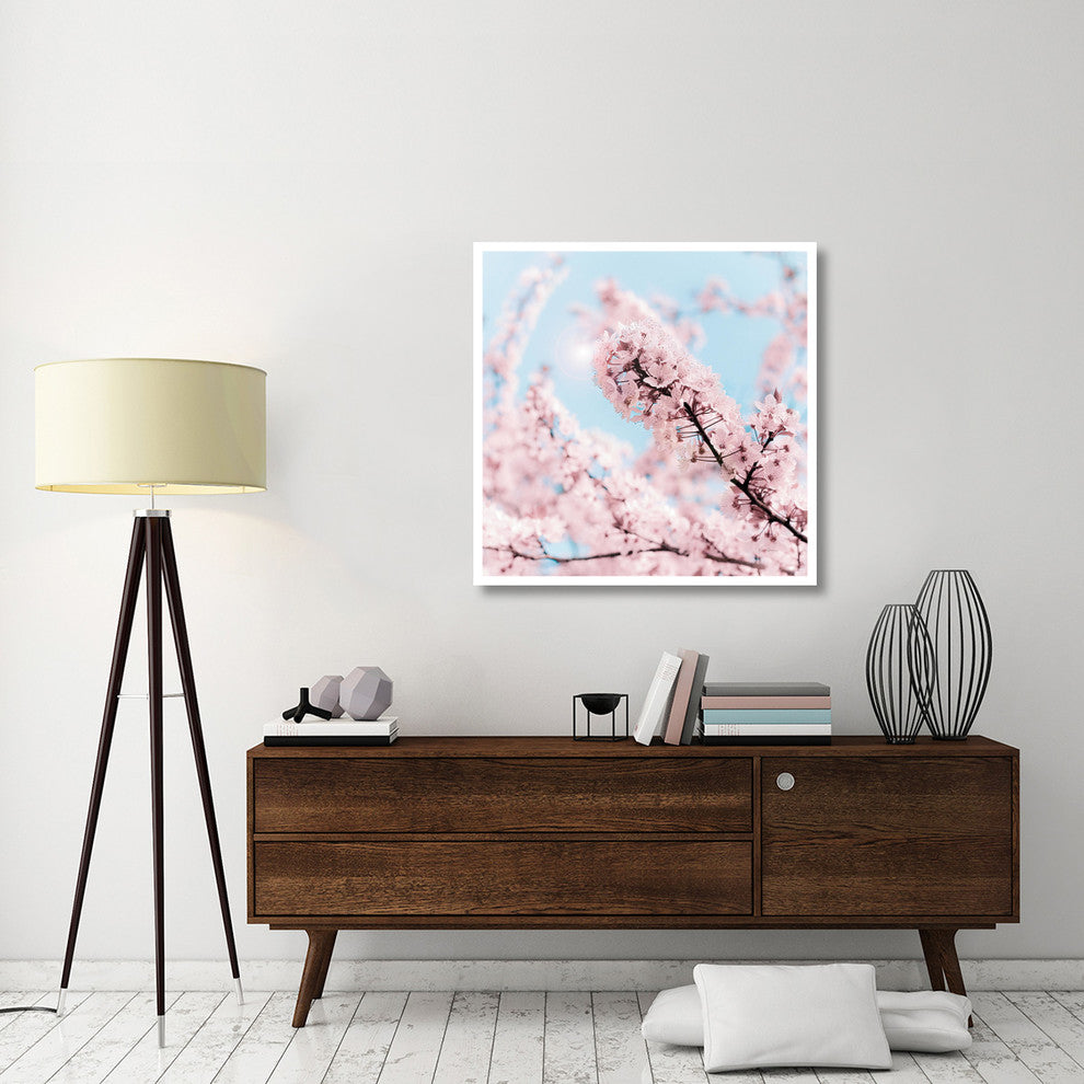 "Cherry Blossom Clouds" Digital Paper Print by Keri Bevan, 38"x38"