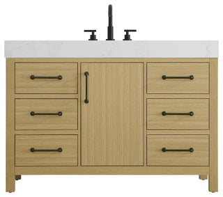 Home Living 48" Single Bathroom Vanity, Honey Brown