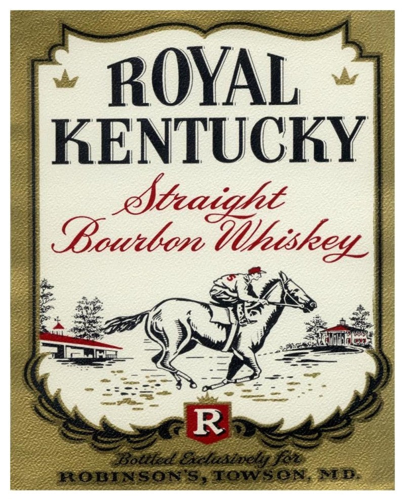 "Royal Kentucky Straight Bourbon Whiskey" Print by Vintage Booze Labels, 37"x46"
