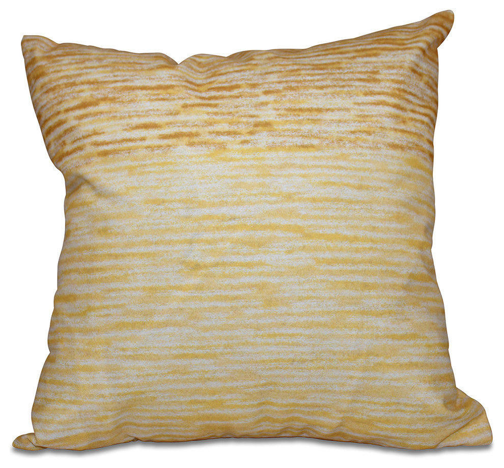 Ocean View, Geometric Print Pillow, Yellow, 18"x18"