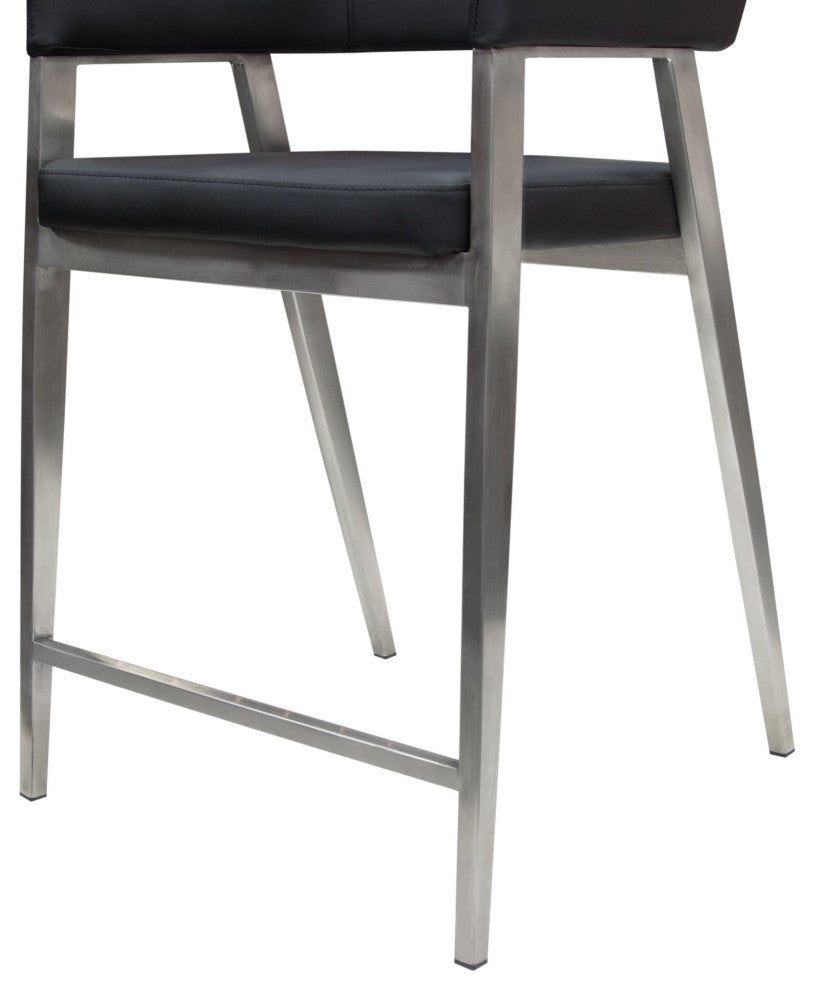 Adele 2 Counter Height Chairs, Black