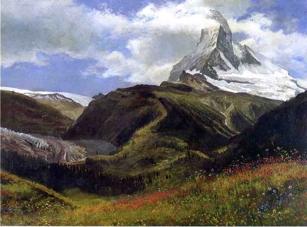 Albert Bierstadt Grunewald, Gallery Wrapped Canvas Print, 21"x28"