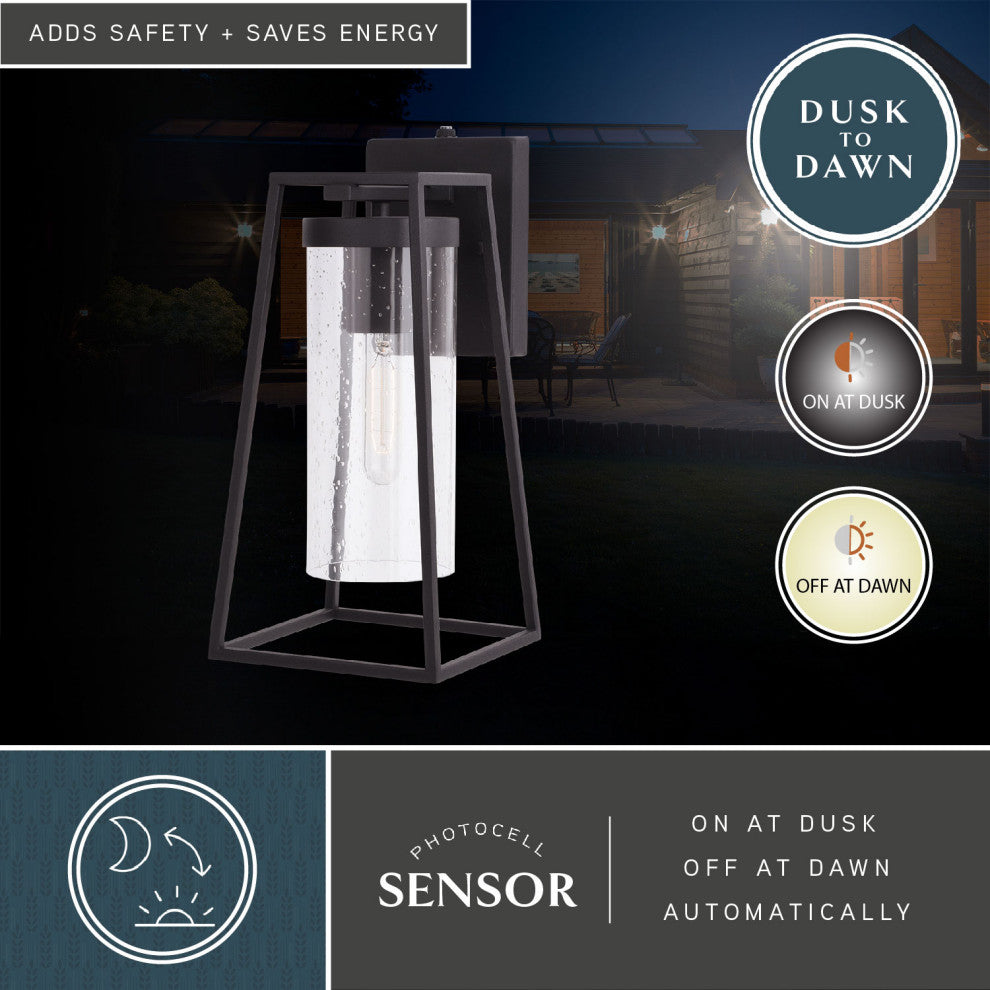 Nash 6.5" Outdoor Wall Light Textured Black