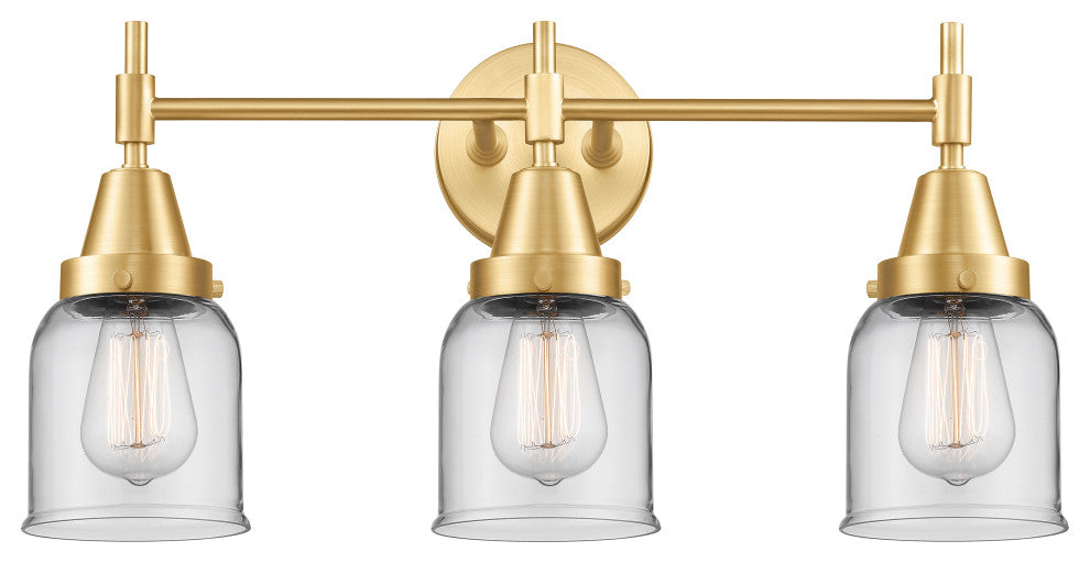 Innovations 447-3W-SG-G52-LED 3-Light Bath Vanity Light, Satin Gold