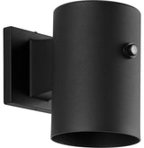 Cylinder 1-Light 5" Modern Outdoor Small Wall Light, Black
