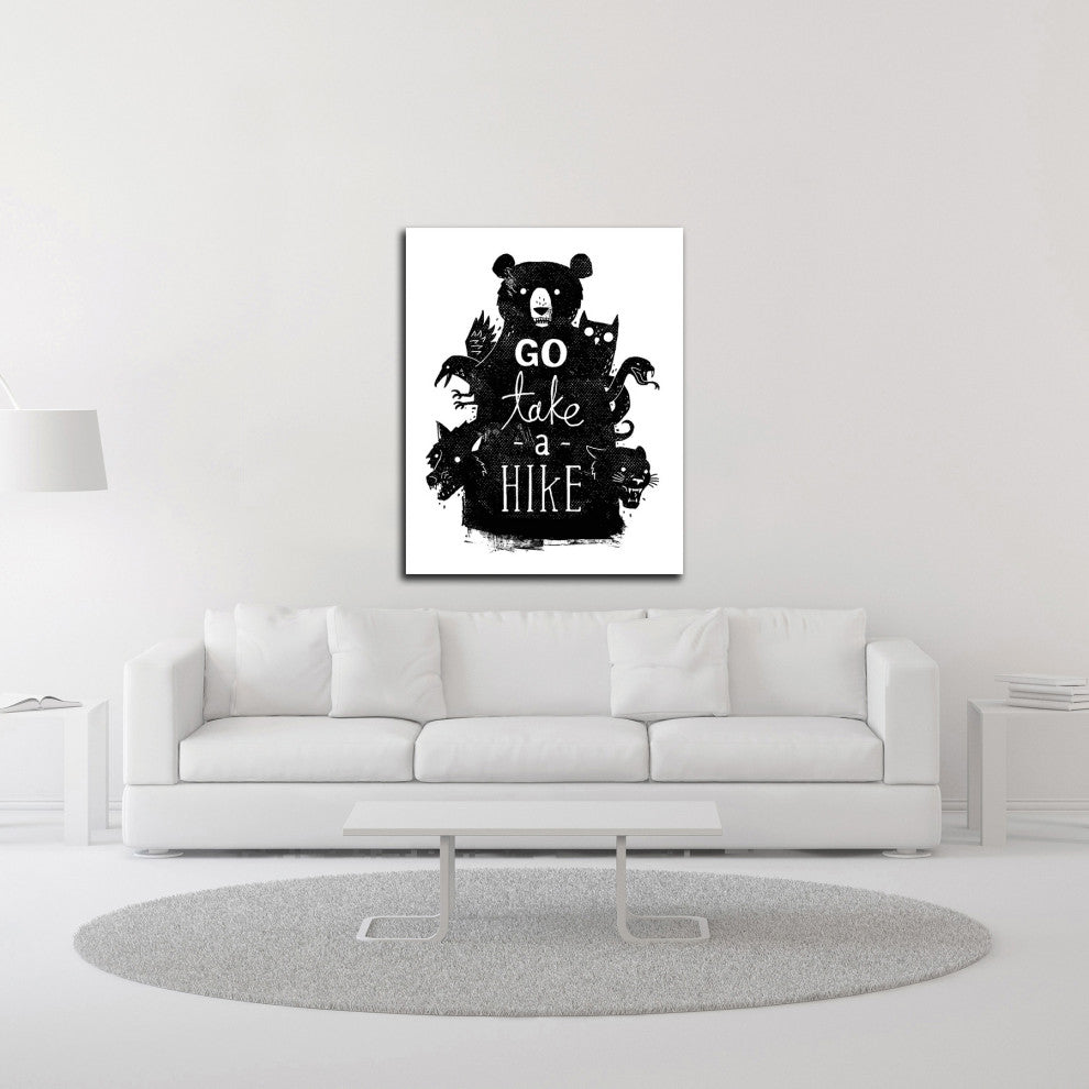 "Go Take a Hike" by Michael Buxton, Print on Canvas, 14"x18"