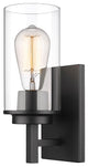 Janna 1 Light 4" Matte Black Sconce