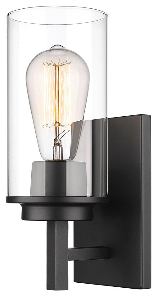 Janna 1 Light 4" Matte Black Sconce