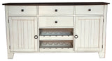 Toluca 66" Server, Chalk and Cocoa Bean