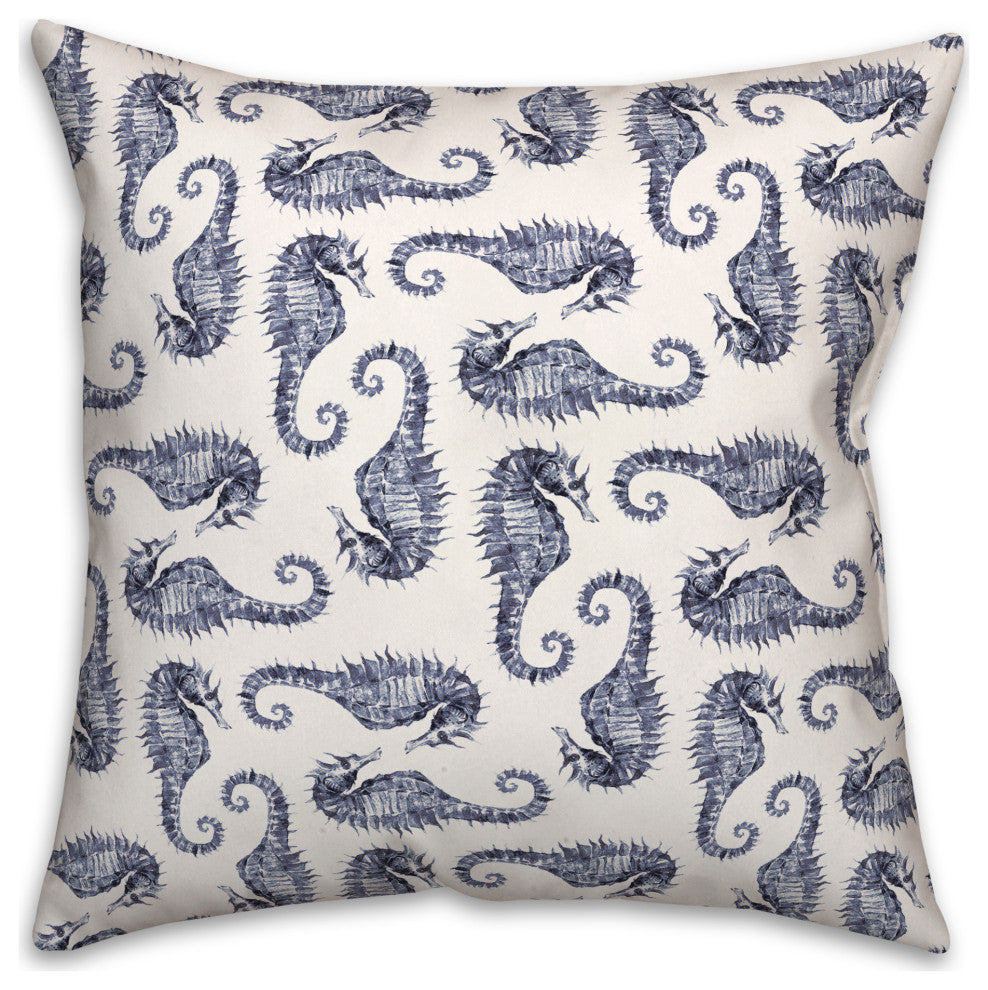 Seahorse Pattern 18x18 Indoor / Outdoor Pillow