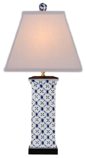 Nikitas Porcelain Table Lamp, Blue and White