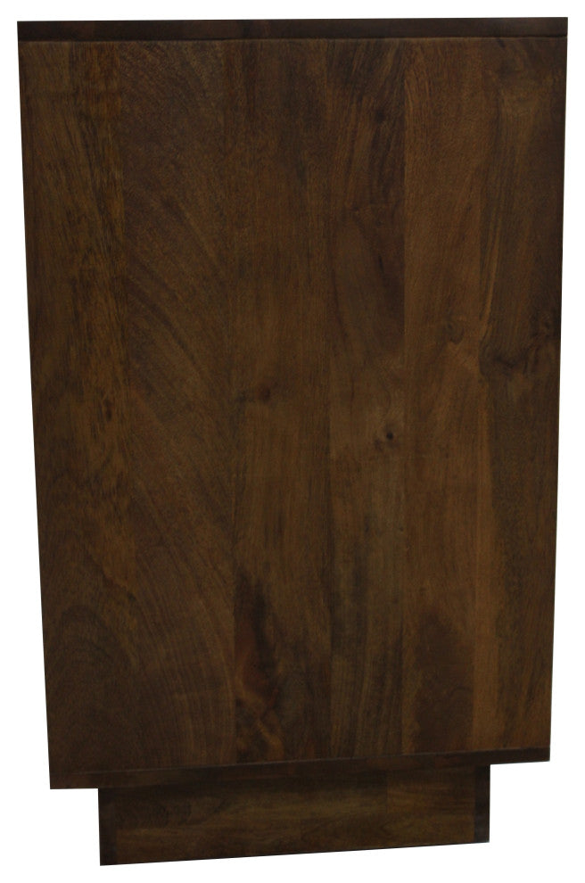 Honeycomb Solid Wood Sideboard, Two-toned Natural Finish