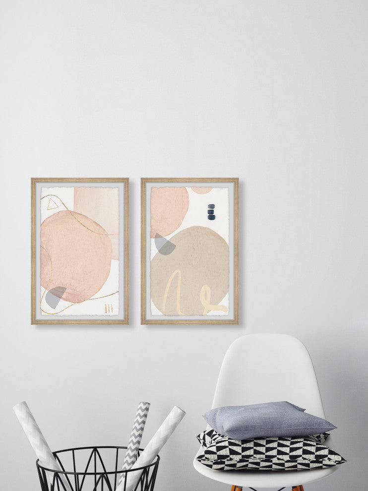 Circular Departure Diptych, 2-Piece Set, 8x12 Panels