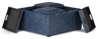 Avalon Square Coffee Table Storage Ottoman