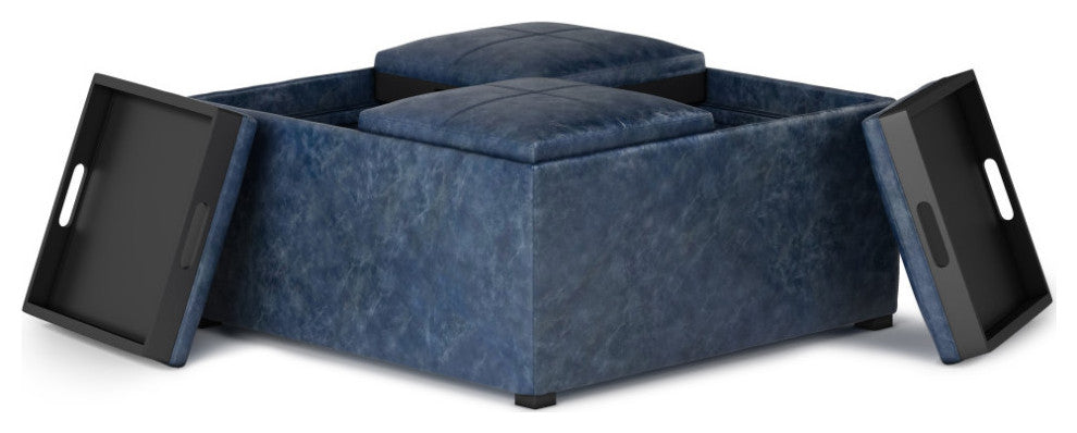 Avalon Square Coffee Table Storage Ottoman