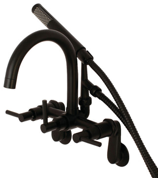 AE8150DL 7" Adjustable Wall Mount Tub Faucet, Matte Black