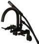 AE8150DL 7" Adjustable Wall Mount Tub Faucet, Matte Black