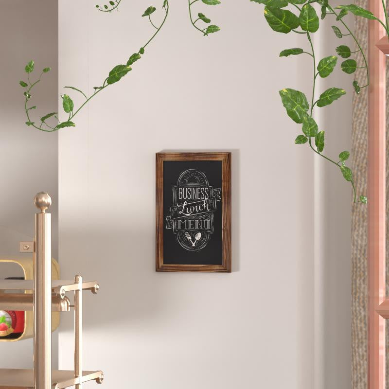 Canterbury Wall Mount Magnetic Chalkboard Sign Set-11" x 17", Torched Brown, 11" X 17"