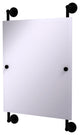 Prestige Skyline Rectangular Frameless Rail Mounted Mirror, Matte Black