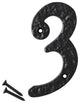 RCH Hardware Iron Vintage Classic House Number, 4", Black, 3