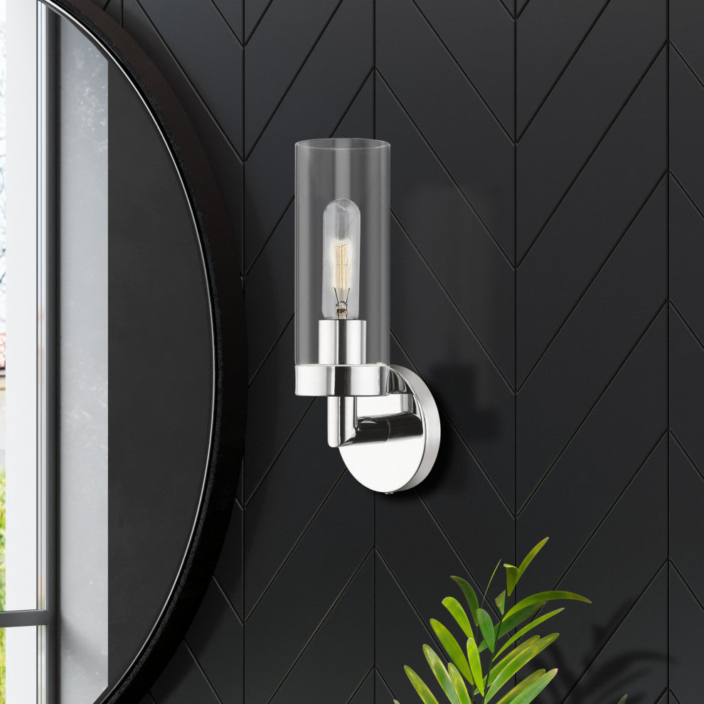 Ludlow 1 Light Polished Chrome ADA Single Sconce