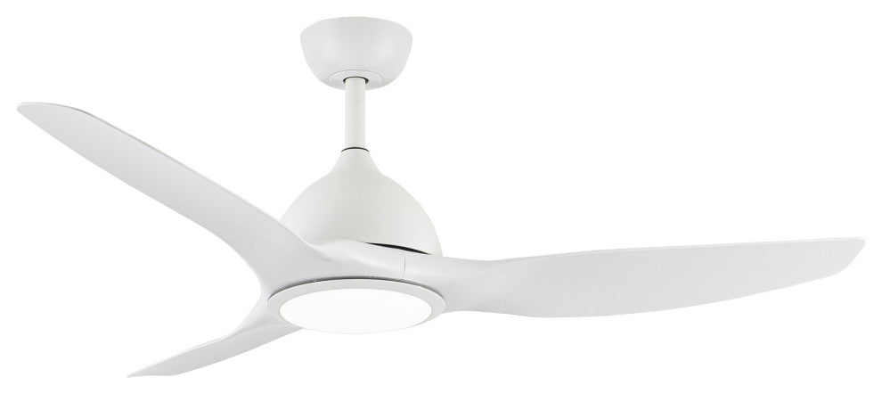 52-inch Modern Intergrated LED White Ceiling Fan with Light