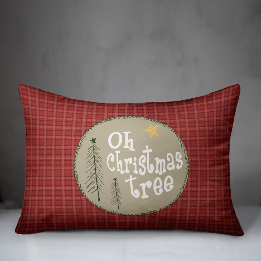 Christmas Quilt Pattern 8 20x14 Spun Poly Pillow