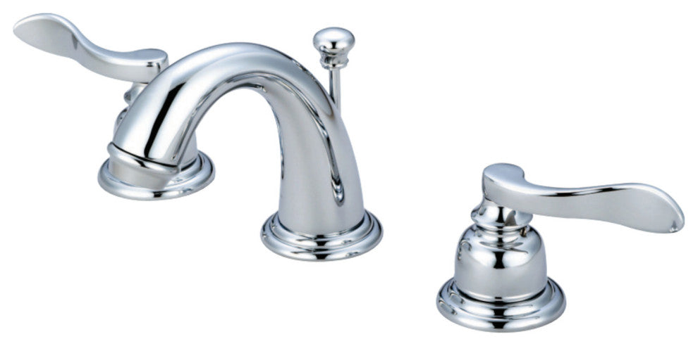 Kingston Brass Widespread Bathroom Faucet With Retail Pop-Up, Polished Chrome
