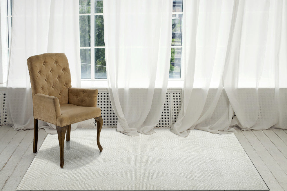 Dynamic Rugs Quin Polypropylene Area Rug, Ivory, 3'6"x5'6"