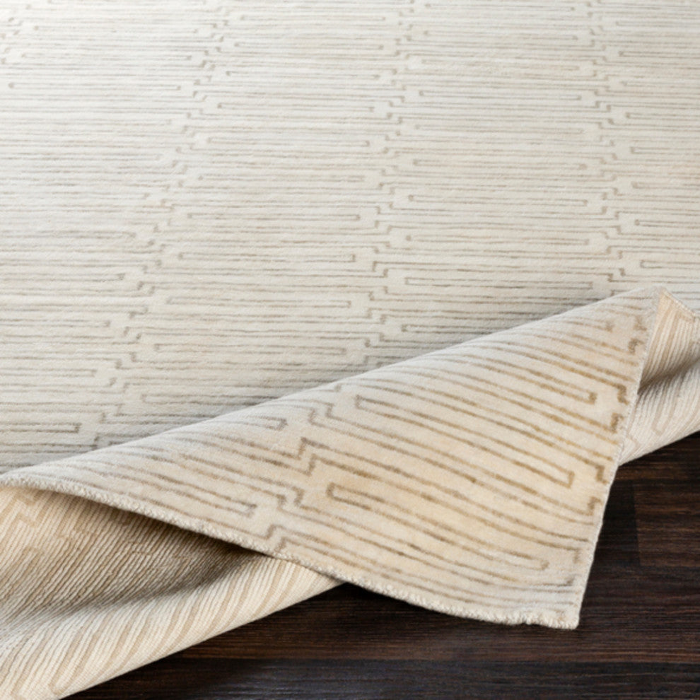 Surya Platinum PLAT-9000 Modern Area Rug, Khaki, 9' x 13' Rectangle