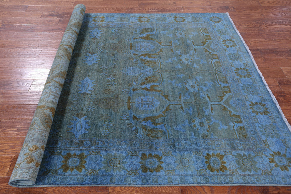 Handmade Overdyed Full Pile Wool Rug 6' 0" X 9' 2" - WR1297