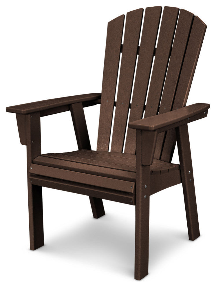 POLYWOOD Nautical Adirondack Dining Chair, Mahogany