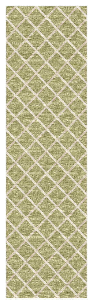 Indoor/Outdoor York YO1 Aloe Machine Washable 2'3" x 10' Rug