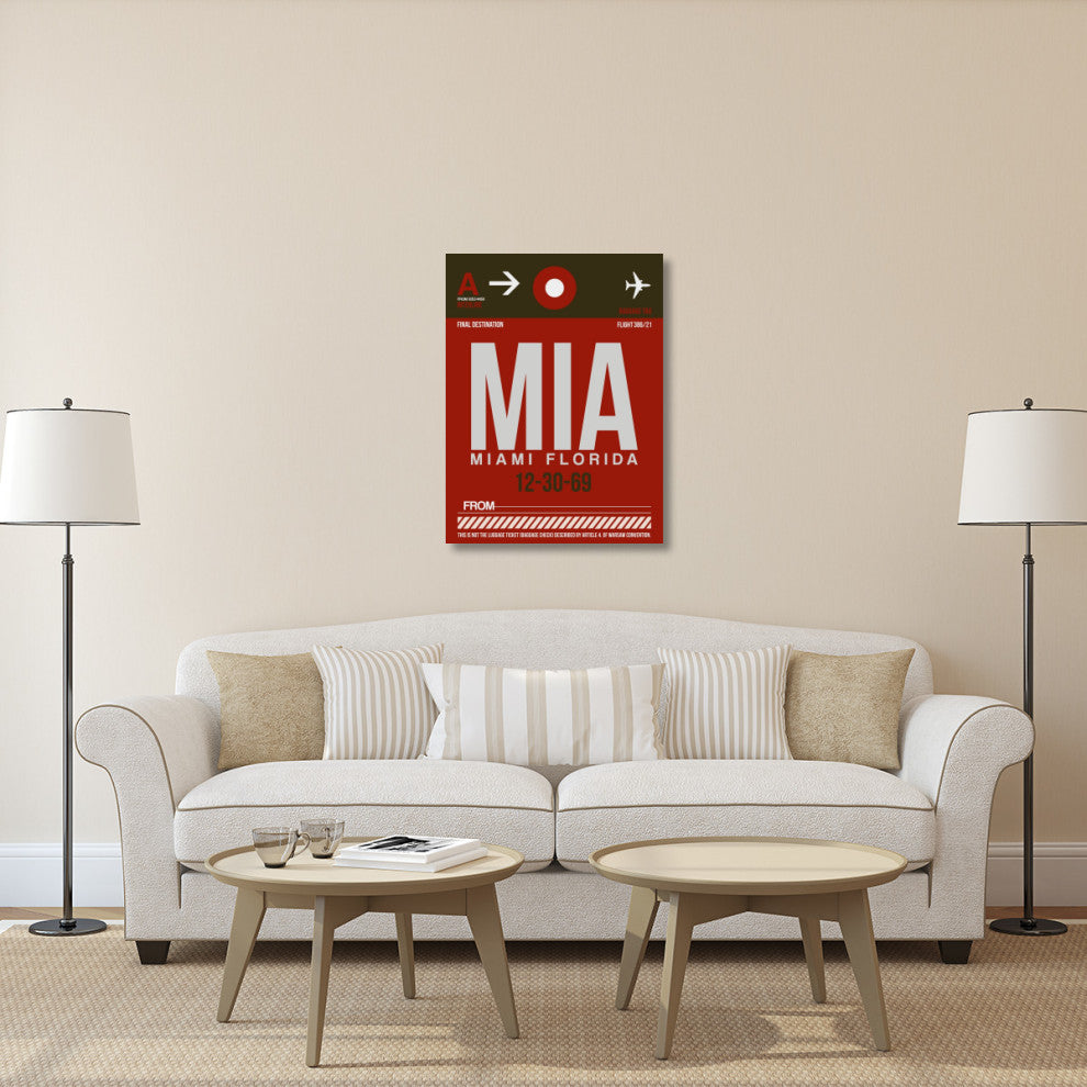 "MIA Miami Luggage Tag 2" Fine Art Print