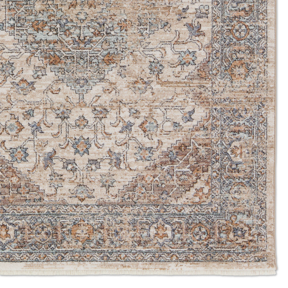 Jaipur Living Heir Medallion Beige/ Blue Area Rug 4'X6'