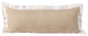 Ox Bay Handwoven Tan/White Bordered Organic Cotton Pillow Cover, 14"x36"