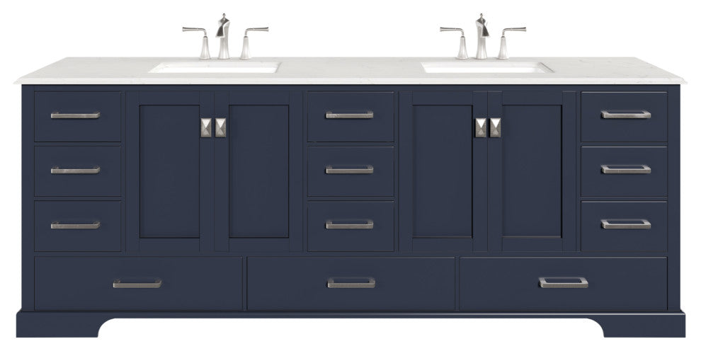 Eviva Storehouse 84" DS Freestanding Bathroom Vanity, Deep Gray