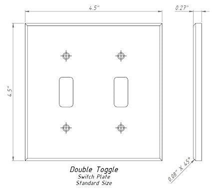 Ivory Travertine Double Toggle Switch Wall Plate / Switch Plate / Cover - Honed