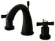 Kingston Brass Widespread Bathroom Faucet With Brass Pop-Up, Oil Rubbed Bronze