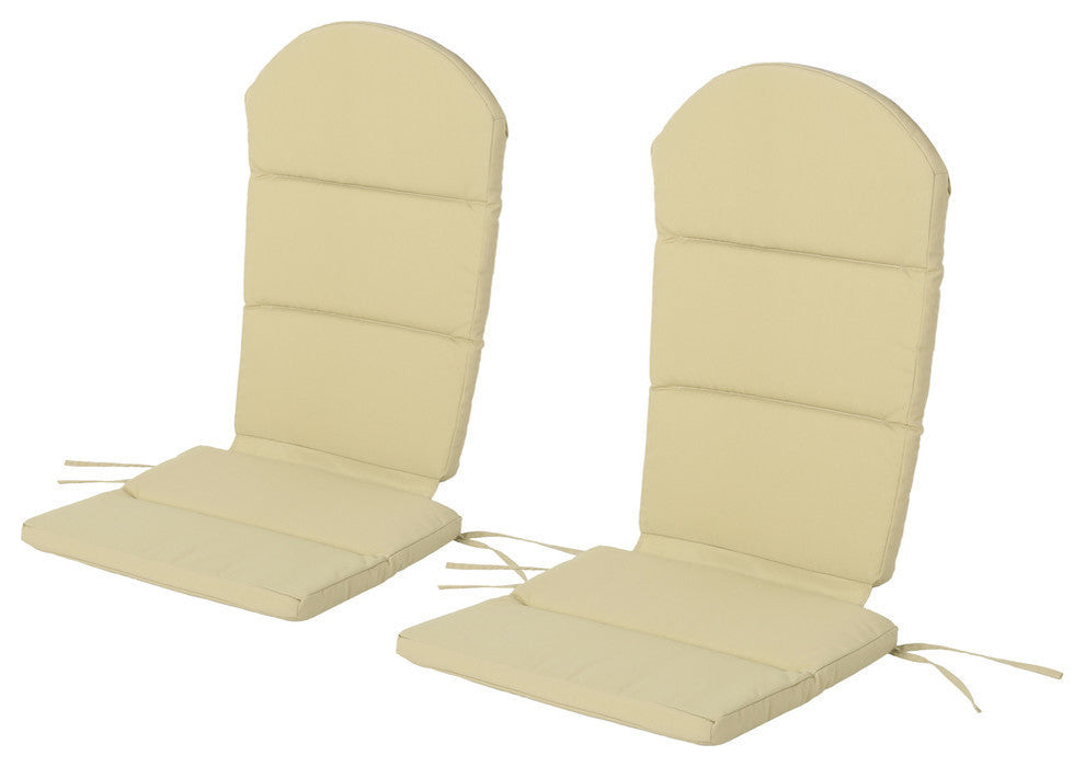 Malibu Outdoor Water-Resistant Adirondack Chair Cushions, Set of 2, Khaki