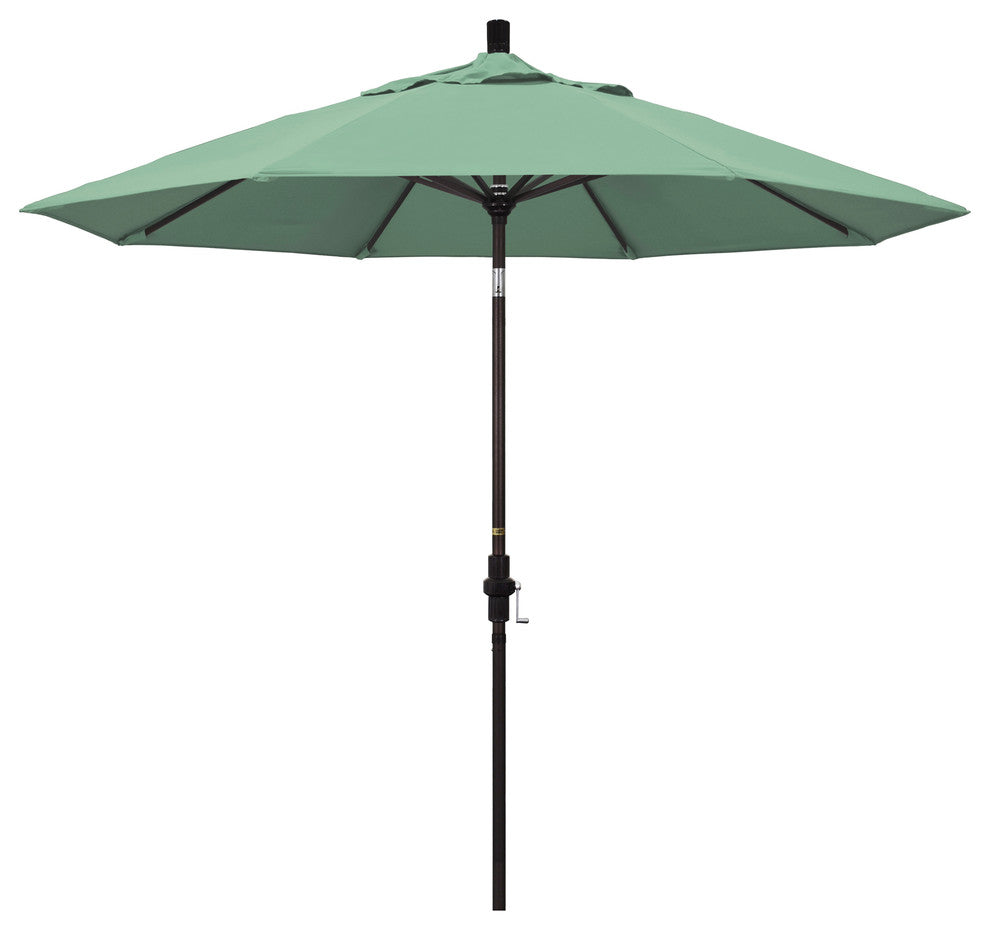 9' Bronze Collar Tilt Crank Aluminum Umbrella, Spa Pacifica