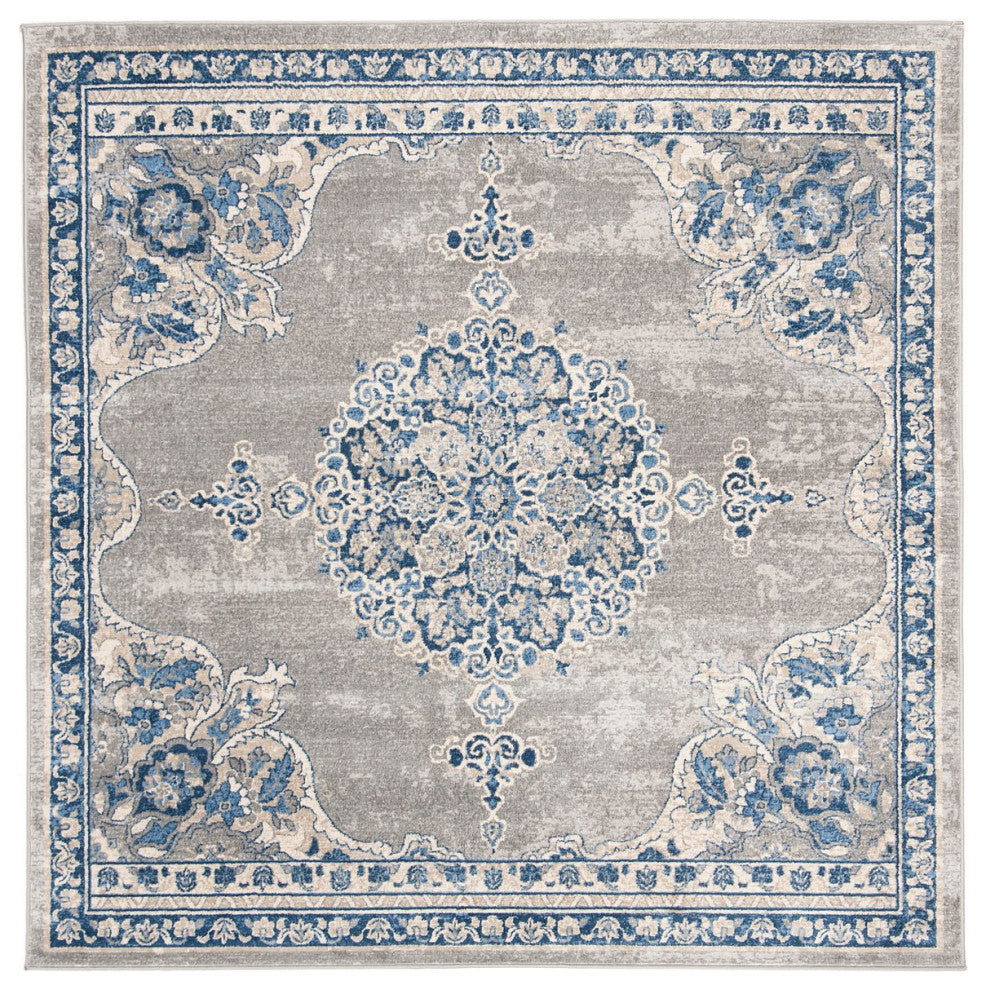 Safavieh Brentwood Bnt867G Rug, Light Gray/Blue, 5'3"x7'6"