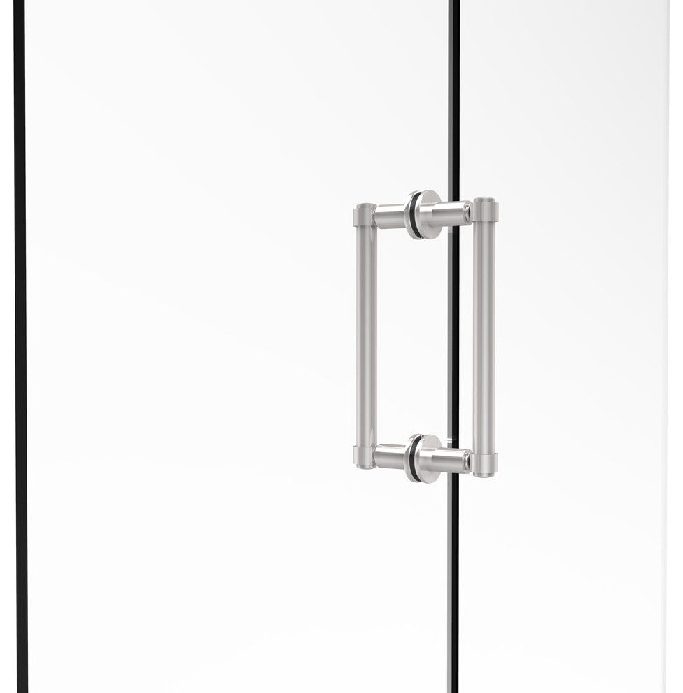 Contemporary 8" Back to Back Shower Door Pull, Polished Chrome