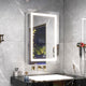 Recessed or Surface Mount Frameless Medicine Cabinet W/ LED Light & 2 Mirrors, Right Door
