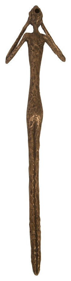 See, Speak, Hear No Evil Wall Art, Resin, 3-Piece Set, Brown