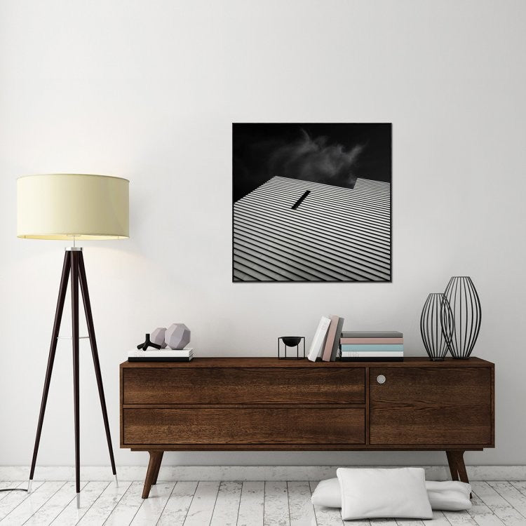 "The Small Window" Framed Canvas Giclee by Gilbert Claes, 37x37"