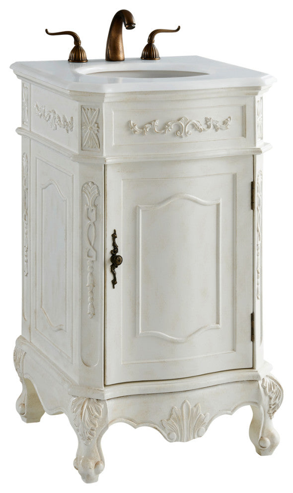 42" Single Bathroom Vanity, Antique White